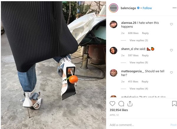 Balenciaga insta discount